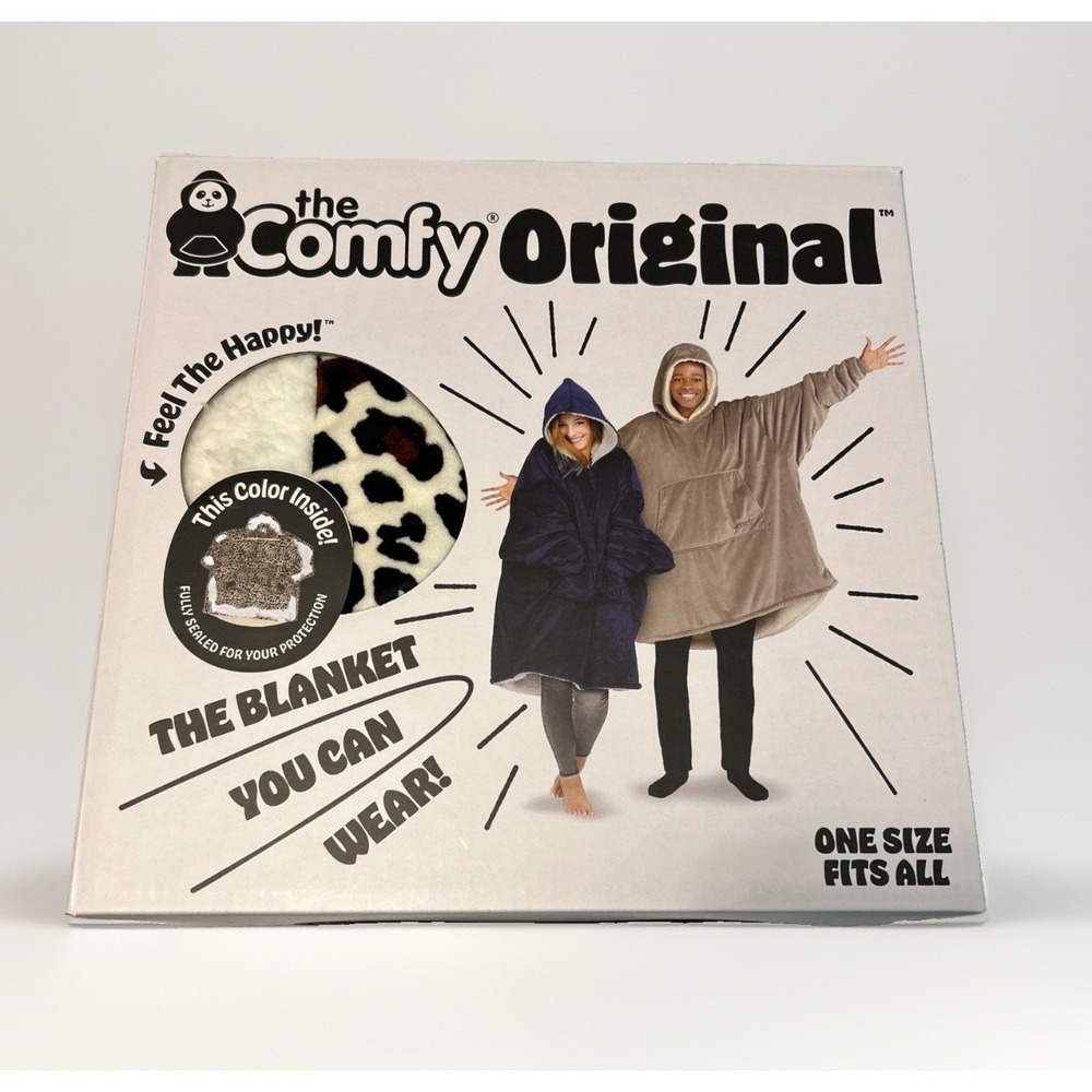 The Comfy Wearable Blanket Unisex OS Leopard Original Oversized Sherpa Hoodie